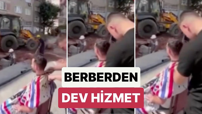 Bursa'da Bir Berberden VIP Hizmet: Müşterisini Yol Çalışmasını İzlerken Tıraş Etti
