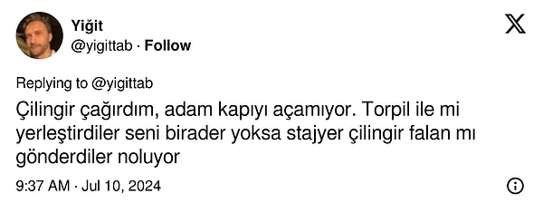 Çilingir de işe yaramadı...