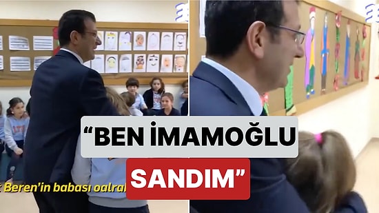 Kızının Sınıfını Ziyaret Eden Ekrem İmamoğlu "Ben Beren'in Babasıyım" Deyince Çocukların Kafası Karıştı