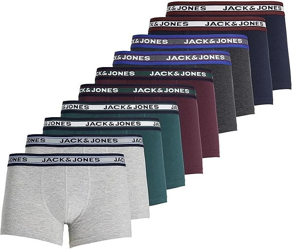 5. Hem çok olsun hem de farklı renklerde olsun diyorsanız Jack & Jones Boxer