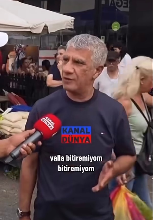 Muhabir ise 10 bin TL alan bir vatandaşın nasıl geçineceğini sorunca gurbetçi, “Bana ne ya, beni ne ilgilendiriyor, ben kendime bakarım.” dedi.