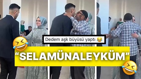 Nişan Girişinde Gelin ve Damada Sürpriz Yapan Dede Güldüren Anlara Vesile Oldu