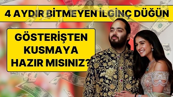 Bir düğün düşünün; asıl tören yapılmadan 4 ay önce kutlamalar başlıyor. Ama ne kutlamalar! Asıl düğüne çok az bir zaman kaldı ancak şu ana kadar harcanan para ortalama olarak 155 milyon dolar. Ve öyle boş kutlama değil.  Şimdiye kadar düğün için The Backstreet Boys, şarkıcı Katy Perry ve İtalyan tenor Andrea Bocelli, Rihanna ve Justin Bieber konser verdi, Mark Zukerberg, Bill Gates gibi isimler konuk olarak katıldı. Ve şimdi sırada asıl düğün var, Adele’in konser vereceği ve tüm dünyanın ‘konuşmaya devam edeceği’ bir düğün olacağı söyleniyor.   Şimdi sizleri Asya'nın en zengin iş insanı Reliance Industries adlı holdingin Yönetim Kurulu Başkanı olan Mukesh Ambani'nin en küçük oğlu Anant Ambani ile ilaç devi Encore'un sahipleri olan Viren ve Shaila Merchant çiftinin kızı Radhika Merchant’ın düğününün akıl ve mantık ötesi detayları ile baş başa bırakıyoruz.