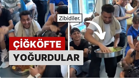 Şaşırıp Kalacaksınız! Bir Grup Genç, Metronun Ortasında Çiğköfte Yoğurup Yolculara İkram Etti