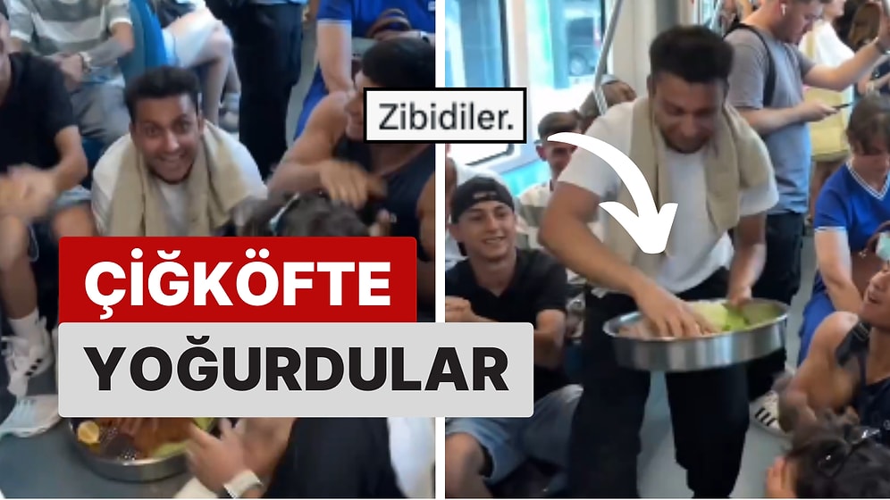 Şaşırıp Kalacaksınız! Bir Grup Genç, Metronun Ortasında Çiğköfte Yoğurup Yolculara İkram Etti