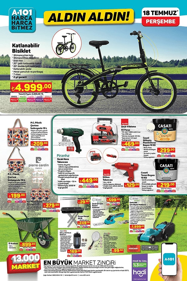 Katlanabilir Bisiklet 4.999 TL