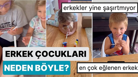 Çocuklarına Bir Pipet Verip Yaratıcı Şekilde Kullanmalarını İsteyen Annenin Erkek Çocuğunun Beklenmedik Fikir