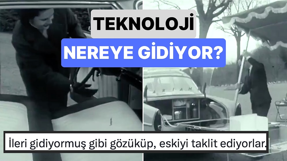 Geçmişte Çekilmiş Bir Araba Tanıtımı Videosu Kafaları Karıştırdı: "Teknoloji İleri mi Gidiyor Geri mi?"