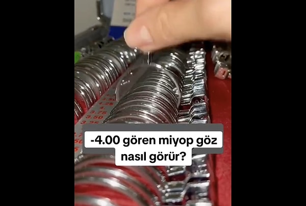 'kubasiktv' isimli sosyal medya kullanıcısı, farklı göz numaralarına sahip insanların nasıl gördüğünü gösterdiği videolar paylaşıyor.