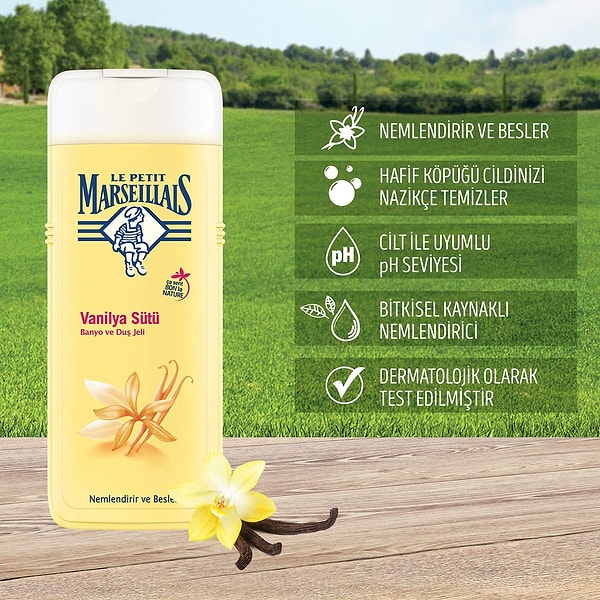 10. Le Petit Marseillais Organik Vanilya Sütü Duş Jeli (400 ml)