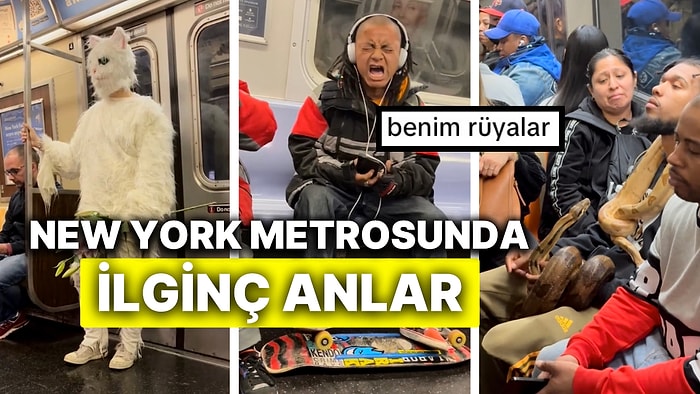New York Metrosundan Çekilen Görüntüler “Benim Rüyaların Saçmalık Seviyesi” Dedirtti