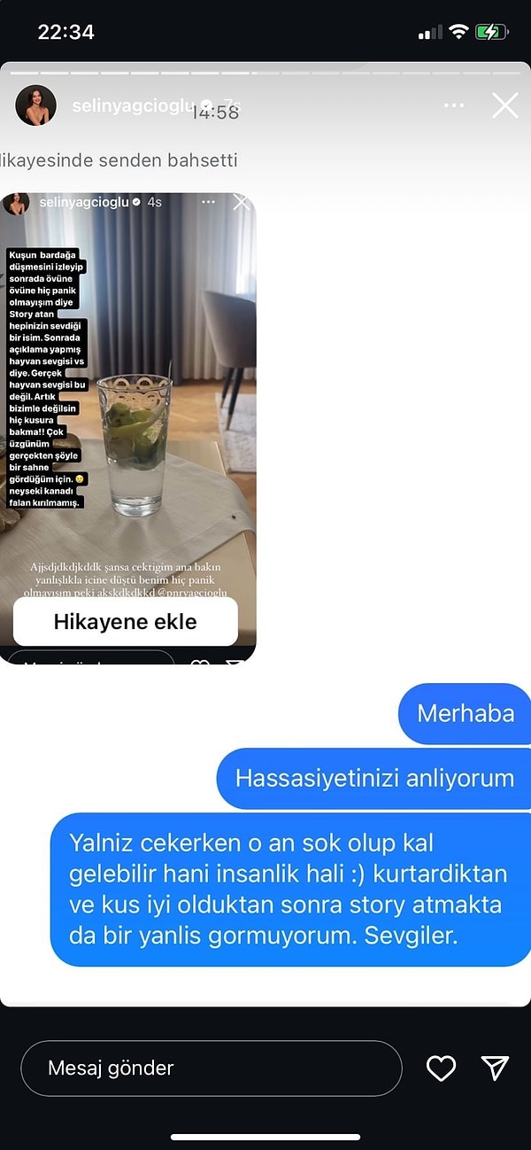 'Influencer' kimliğiyle de bilinen Yağcıoğlu'nun tepkiler üzerine bu şekilde bir açıklama yapması, üstelik 'kal geldiği halde' o anı fotoğraflaması ise bi' hayli ilginç karşılandı.