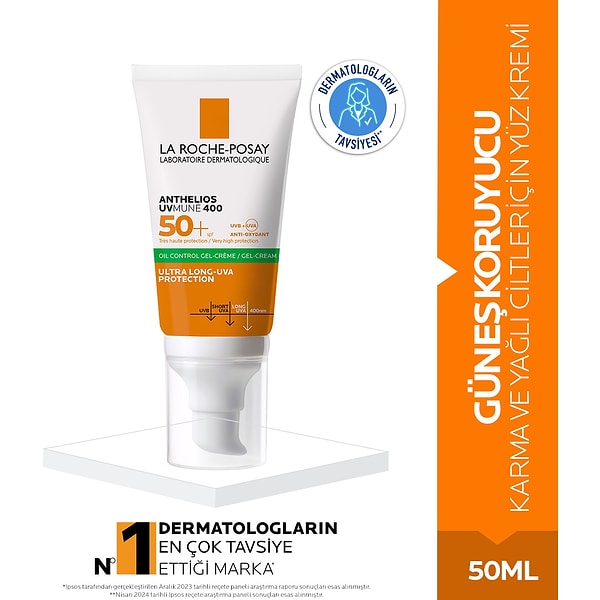 4. La Roche Posay Anthelios Uvmune 400 Oil Control Spf50+ Güneş Kremi 50 ml