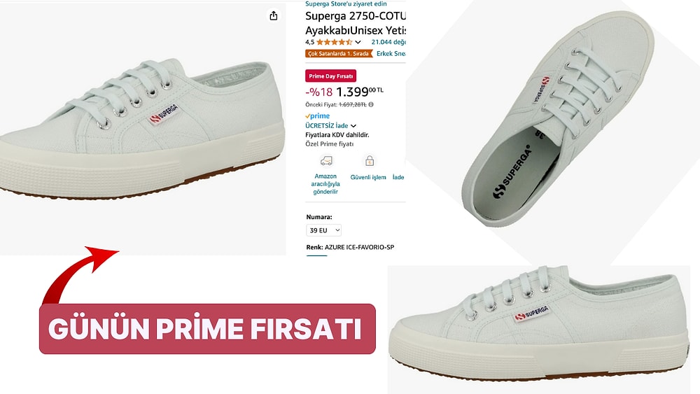 Günün Amazon Prime Fırsatı! Çok Satanlar Listesinin Yıldızı Superga 2750-COTU CLASSIC Ayakkabı İndirimde!