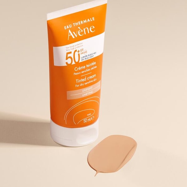 5. Avene Tinted Cream SPF 50 + Kuru Ciltler için Renkli Güneş Koruyucu 50 ml