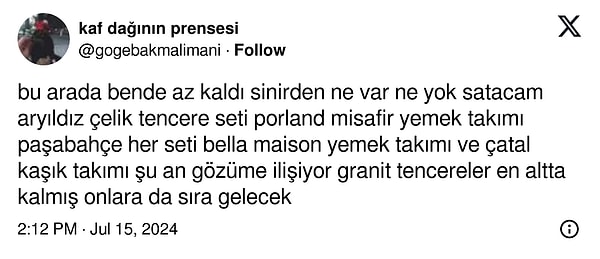 Ardından gelen yorumlarda benzer hikayelerin de olduğu görüldü. Bir kullanıcı da aynı kararı almaya yaklaştığını şu tweetle paylaştı👇