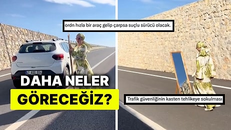 Daha İyi Fotoğraf Çekebilmek İçin Yanında Boy Aynası Taşıyan Influencer "Gerek Var Mıydı?" Dedirtti