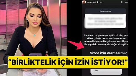 Esra Ezmeci Bir Takipçisinin Sorusunu Anket Yaptı: "Sizce Kocasına İzin Vermeli mi?"