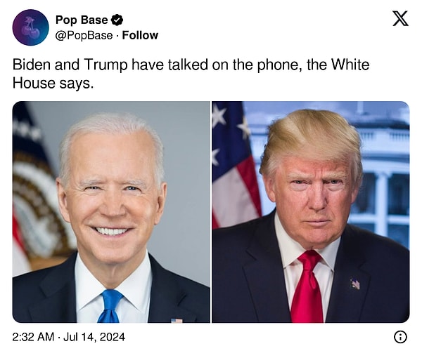 Sonrasında Donald Trump ve Joe Biden'ın telefonda konuştukları haberi gündemi sarstı.