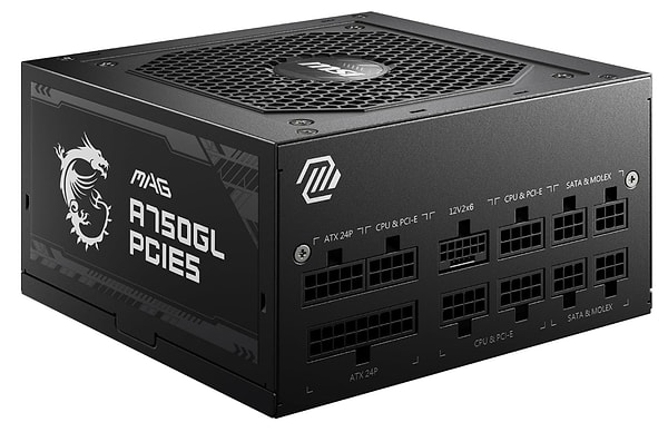 5. MSI MAG A750GL PCIE5 750W 80+ GOLD POWER SUPPLY