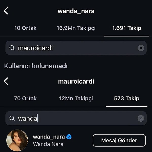 Sarı-kırmızılı taraftarın "yengesi" Wanda Nara'nın eşi Icardi'yi Instagram'dan takipten çıkması tüm iddiaları doğrular nitelikteydi.