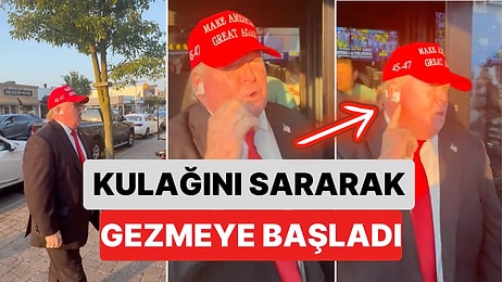 Donald Trump'a Benzerliğiyle Tanınan Adam Saldırının Ardından Kulağı Sarılı Bir Şekilde Gezmeye Başladı