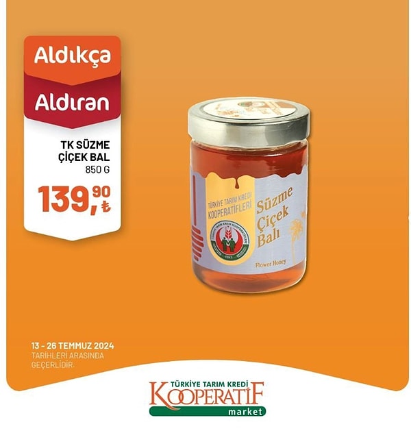 TK Süzme çiçek bal 139.90