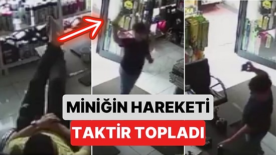 Pendik'te Bir Çocuk Dükkan Sahibinin Uyuduğunu Görünce Aldığı Ürünü Kameraya Göstererek Parasını Ödedi