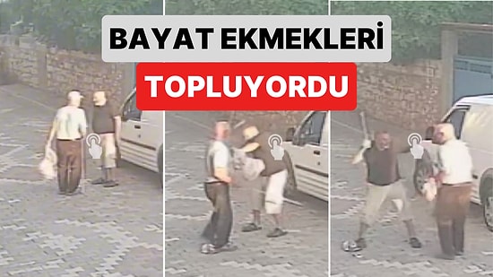 İzmir'de Bir Fırıncı Yol Kenarındaki Bayat Ekmekleri Toplayan 81 Yaşındaki Adamı Sokak Ortasında Darbetti