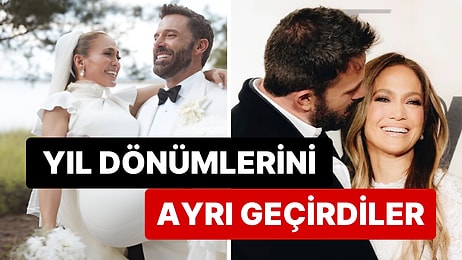 Halbuki Geç Kavuşmuşlardı: Ben Affleck ve Jennifer Lopez Çifti 2. Evlilik Yıl Dönümlerini Ayrı Geçirdi