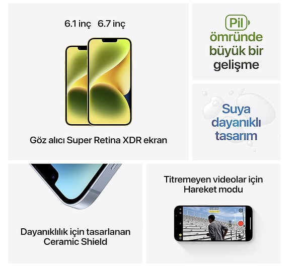 Güvenlik ve dayanıklılık konusunda iPhone 14 çok donanımlı bir telefon.