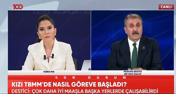 TV100'de yayınlanan programda Destici ve Par arasında yaşanan gerilim dikkat çekti.