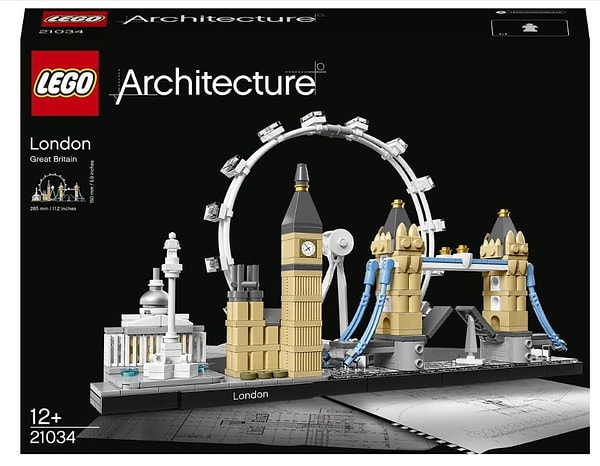 9. LEGO Architecture Londra 21034 - Seyahat, Mimari ve Tarih Meraklısı Yetişkinler için Koleksiyonluk Sergilenebilir Yapım Seti (468 Parça)