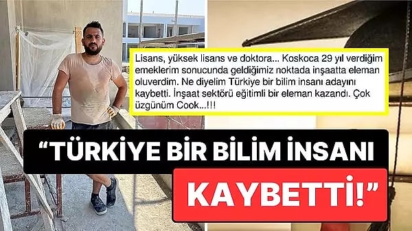 Ömer Akkara isimli bir kişi, geçtiğimiz günlerden 29 yıllık akademik eğitimi sonrası inşaatta işçi olduğunu dile getirdiği bir gönderi paylaştı. Kullanıcının haklı isyanı görenleri üzdü.