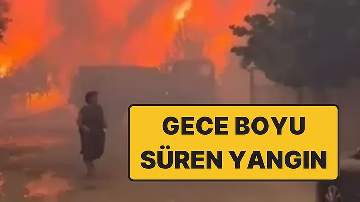 İzmir’de Gece Boyunca Süren Yangın: Yerleşim Yerlerini de Tehdit Etti