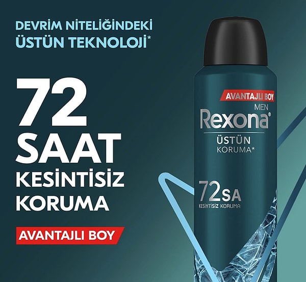 Rexona Men Erkek Sprey Deodorant Xtra Cool 72 Saat Kesintisiz Üstün Koruma 200 ml