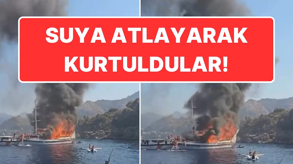 Denizde Can Pazarı: Tur Teknesi Alev Aldı, Yolcular Denize Atlayarak Kurtuldu