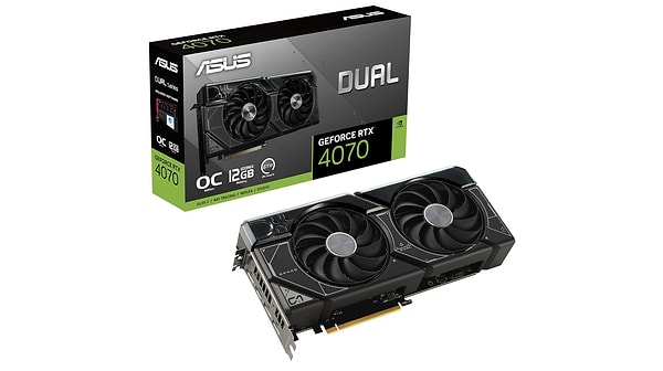 10. ASUS GEFORCE RTX 4070 DUAL-RTX4070-O12G 12GB GDDR6X 192bit OC OC HDMI 3xDP Ekran Kartı