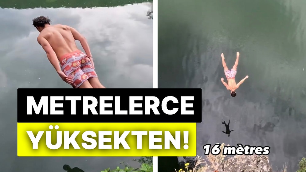 İzlerken Canımız Yandı! Metrelerce Yükseklikten Suya Atlayışlarıyla Acıyı Hissettiren Ekip