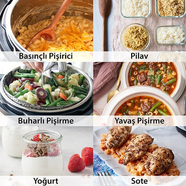 Instant Pot Duo 7'si 1 Arada Akıllı Pişirici Teknik Özellikleri