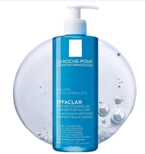 8. La Roche-Posay Effaclar Jel: Yağlı ve Akneye Eğilimli Ciltler için Kurtarıcı Bir Temizleyici