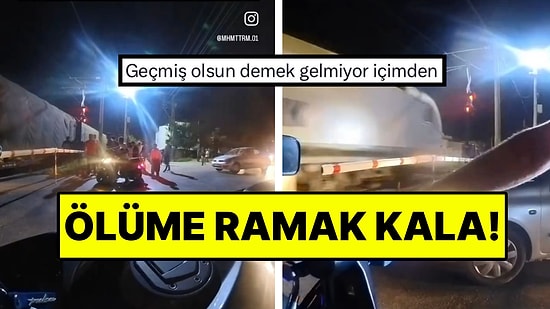 Adana’da Polisten Kaçan Motosikletliler Trenin Altında Kalmaktan Son Anda Kurtuldu