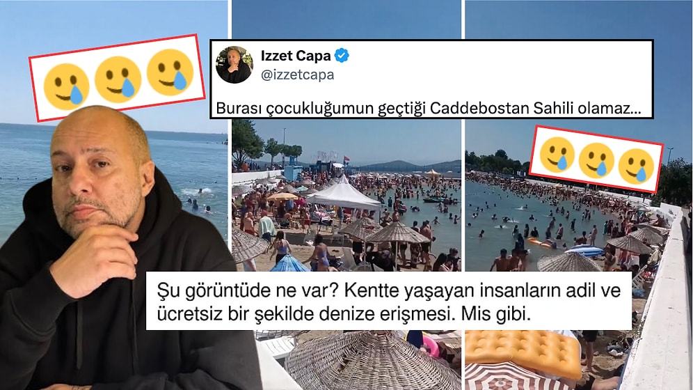 Caddebostan Sahili'nde Denize Girmeyi Çok Gören İzzet Çapa'ya Tepki Yağdı