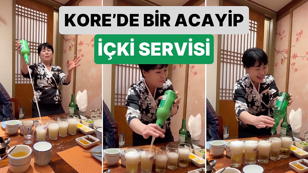 Sunum Çılgınlığı Devam Ediyor: Güney Kore'de Bir Restoranda Yapılan Bir Acayip İçki Sunumu