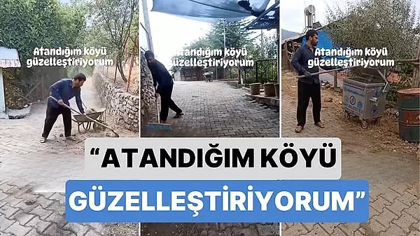 Yeni Atandığı Köyü Güzelleştirmek İsteyen Bir İmamın Köyün Tüm Yollarını Temizlediği Anlar Beğeni Topladı