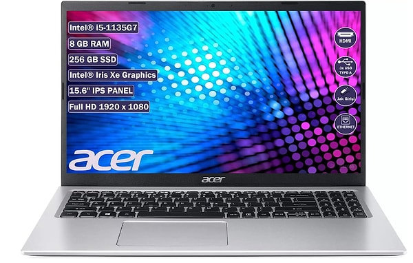 9. Acer Aspire 3 A315-58 Dizüstü Bilgisayar