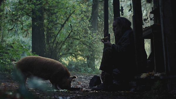 The pig was savage because, with a budget of only $3 million, an untrained pig was used, and during filming, the unruly pig bit Nicolas Cage several times.