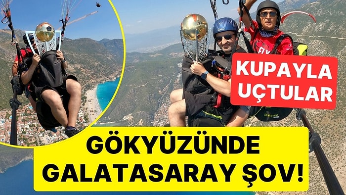 Galatasaray'ın Şampiyonluk Kupası Gökyüzüyle Buluştu
