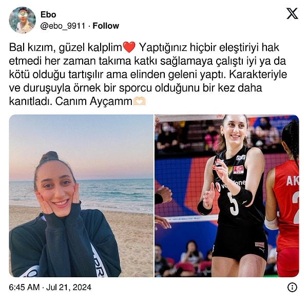 Tartışmaların odağındaki isim olan Ayça Aykaç'ın son dönemde haksız yere negatif eleştiri aldığını düşünen bazı X kullanıcıları tepkilerini şöyle getirdi: