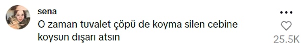 Genç kadının videosu TikTok'ta eleştiri yağmuruna tutuldu. Kullanıcılar tuvaletteki çöpün kullanım amacının bu olduğunu söyledi. 👇